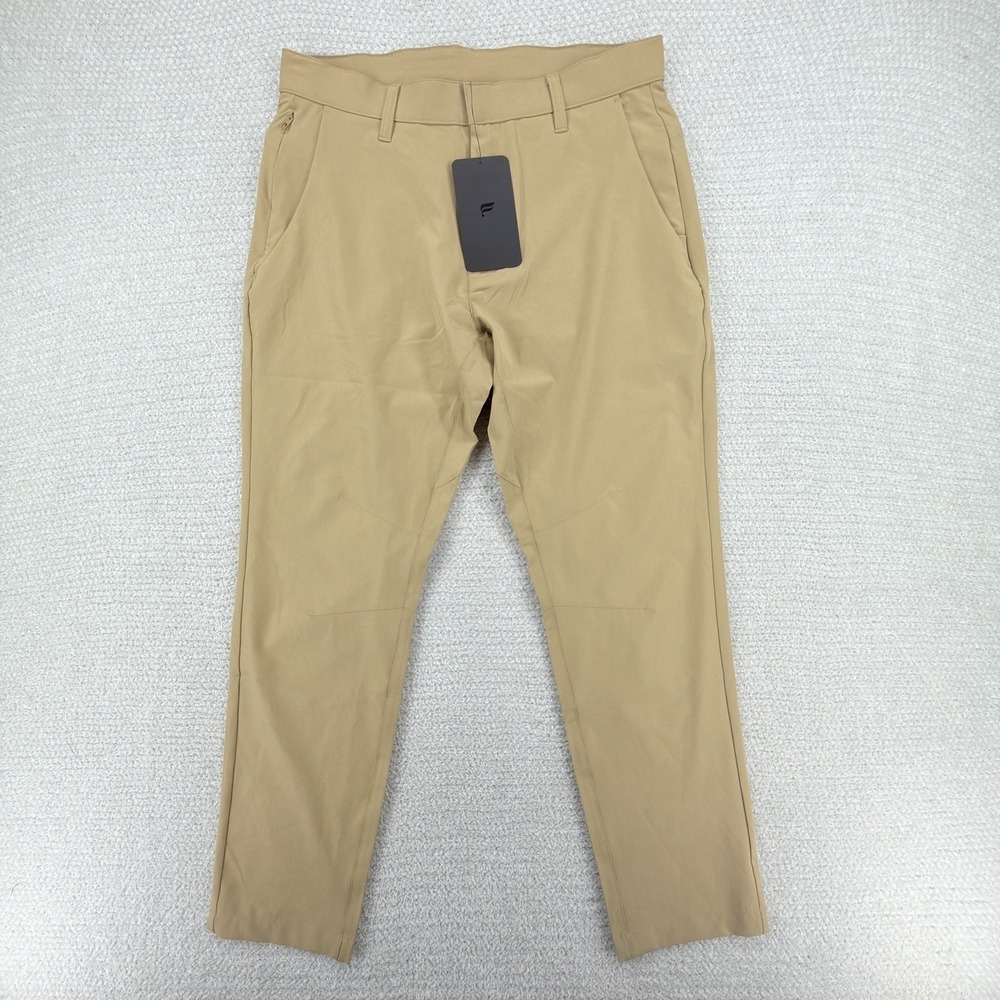 NEW Fabletics The Only Pant Mens 31x30 Brown Slim Fit Stretch Performance Tech